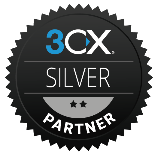 An image of the the 3CX Silver Partner badge achieved by Global Reach Internet Productions, which is an advanced certification demonstrating our authority, expertise, and experience. 